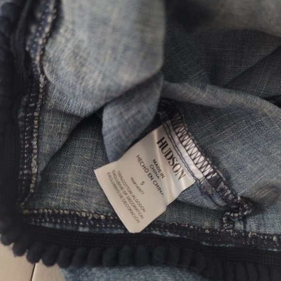 Hudson‎ Girls Size 5 Blue Chambray Embroidered Dress - Picture 4 of 7